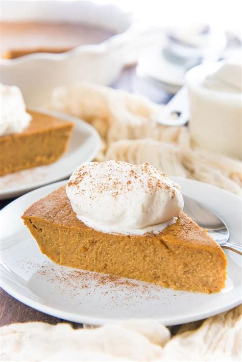 Crustless Pumpkin Pie .